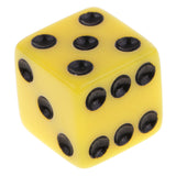 Maxbell 10 Pieces Six Sided Dice Digital Dices Set RPG Playing Game Toy Yellow