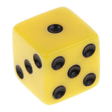 Maxbell 10 Pieces Six Sided Dice Digital Dices Set RPG Playing Game Toy Yellow