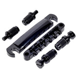 Maxbell Electric Guitar Saddle Bridge Tune-O-Matic Set Studs For 6-String LP Black