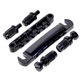 Maxbell Electric Guitar Saddle Bridge Tune-O-Matic Set Studs For 6-String LP Black