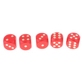 Maxbell 5 Piece/Set 3cm Wooden Dice D6 Six Sided Dotted Dice for D&D TRPG Toy Red