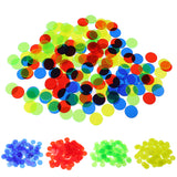 Maxbell 100 Pieces Translucent Bingo Chip 3/4 Inch for Bingo Game Cards Mixed Color