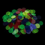 Maxbell 100 Pieces Translucent Bingo Chip 3/4 Inch for Bingo Game Cards Mixed Color