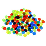 Maxbell 100 Pieces Translucent Bingo Chip 3/4 Inch for Bingo Game Cards Mixed Color