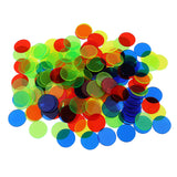 Maxbell 100 Pieces Translucent Bingo Chip 3/4 Inch for Bingo Game Cards Mixed Color