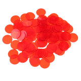 Maxbell 100 Pieces Translucent Bingo Chip 3/4 Inch for Bingo Game Cards Red