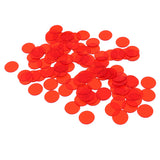 Maxbell 100 Pieces Translucent Bingo Chip 3/4 Inch for Bingo Game Cards Red