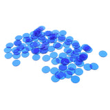 Maxbell 100 Pieces Translucent Bingo Chip 3/4 Inch for Bingo Game Cards Blue