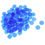 Maxbell 100 Pieces Translucent Bingo Chip 3/4 Inch for Bingo Game Cards Blue