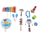 Maxbell Orff World Musical Instruments Kid Music Toy Set Children Education 11Pcs #1