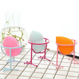 Maxbell Makeup Puff Stand Holder Sponge Organizer Shelf Chicken Feet Shaped Blue