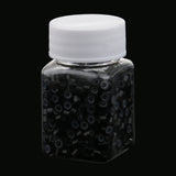 Maxbell Lot of 500 pcs Silicone Hair Extension Loops Micro Color Ring Beads Black