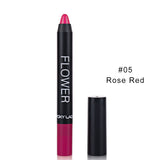 Maxbell Waterproof Long Lasting Matte Lipstick Pencil Makeup Lip Gloss Pen Rose red