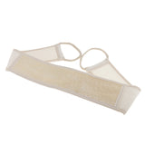 Maxbell Natural Loofah Bath Brush Exfoliating Back Strap Body Scrubber Brush Beige