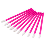 Maxbell 50 Pieces Disposable Lip Gloss Brush Lipstick Wands Makeup Applicator Pink