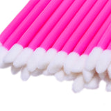 Maxbell 50 Pieces Disposable Lip Gloss Brush Lipstick Wands Makeup Applicator Pink