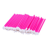 Maxbell 50 Pieces Disposable Lip Gloss Brush Lipstick Wands Makeup Applicator Pink