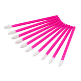 Maxbell 50 Pieces Disposable Lip Gloss Brush Lipstick Wands Makeup Applicator Pink