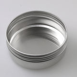 Maxbell lot 12 Aluminum Round Screw Lid Cosmetic Lip Balm Tins Container 15g