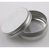 Maxbell lot 12 Aluminum Round Screw Lid Cosmetic Lip Balm Tins Container 15g