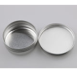 Maxbell lot 12 Aluminum Round Screw Lid Cosmetic Lip Balm Tins Container 15g