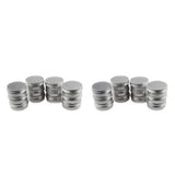 Maxbell lot 12 Aluminum Round Screw Lid Cosmetic Lip Balm Tins Container 15g