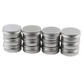 Maxbell lot 12 Aluminum Round Screw Lid Cosmetic Lip Balm Tins Container 60g (2oz)