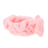 Maxbell Soft Bowknot Makeup Cosmetic Shower Bath Spa Elastic Hair Band Headband Pink