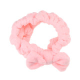 Maxbell Soft Bowknot Makeup Cosmetic Shower Bath Spa Elastic Hair Band Headband Pink