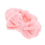 Maxbell Soft Bowknot Makeup Cosmetic Shower Bath Spa Elastic Hair Band Headband Pink