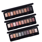 Maxbell 10 Colors Shimmer Matte Eyeshadow Palette with Eye Shadow Makeup Brush #01