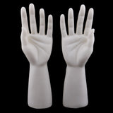 Maxbell 1 Pair Male Mannequin Hand for Jewelry Bracelet Gloves Display White