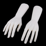 Maxbell 1 Pair Male Mannequin Hand for Jewelry Bracelet Gloves Display White