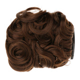 Maxbell Curly Synthetic Hair Bun Cover Hairpiece Clip in Scrunchie Hair Extension#1