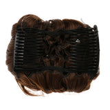 Maxbell Curly Synthetic Hair Bun Cover Hairpiece Clip in Scrunchie Hair Extension#1