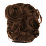 Maxbell Curly Synthetic Hair Bun Cover Hairpiece Clip in Scrunchie Hair Extension#1