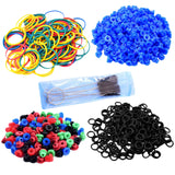 Maxbell Tattoo Supply Kit O-rings Rubber Bands Grommets Nipples & Brush Set Blue