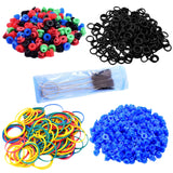 Maxbell Tattoo Supply Kit O-rings Rubber Bands Grommets Nipples & Brush Set Blue