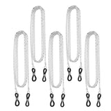 Maxbell 5 Pieces Metal Eyeglass Neck Chain Reading Glasses Sunglasses Holder White