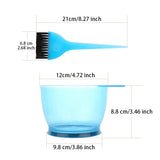 Maxbell Salon Hair Color Dye Bowl Comb Brush Set Hairdressing Tint Bleach Tools Blue