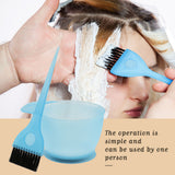 Maxbell Salon Hair Color Dye Bowl Comb Brush Set Hairdressing Tint Bleach Tools Blue