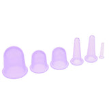 Maxbell 6 Piece Silicone Anti Cellulite Massage Vacuum Cupping Body Facial Cup Purple