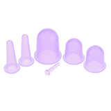 Maxbell 6 Piece Silicone Anti Cellulite Massage Vacuum Cupping Body Facial Cup Purple