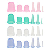 Maxbell 6 Piece Silicone Anti Cellulite Massage Vacuum Cupping Body Facial Cup Clear