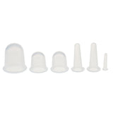 Maxbell 6 Piece Silicone Anti Cellulite Massage Vacuum Cupping Body Facial Cup Clear