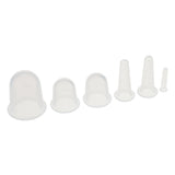 Maxbell 6 Piece Silicone Anti Cellulite Massage Vacuum Cupping Body Facial Cup Clear