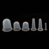 Maxbell 6 Piece Silicone Anti Cellulite Massage Vacuum Cupping Body Facial Cup Clear