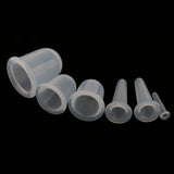 Maxbell 6 Piece Silicone Anti Cellulite Massage Vacuum Cupping Body Facial Cup Clear