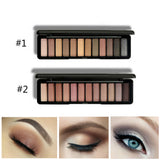 Maxbell 12 Earth Colors Natural Matte Shimmer Eyeshadow Palette Eye Shadow Makeup #1