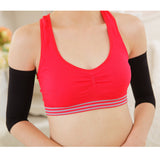 Maxbell 1 Pair Women Sauna Upper Arm Shapewear Slimmer Shaper Sleeves Wraps Black